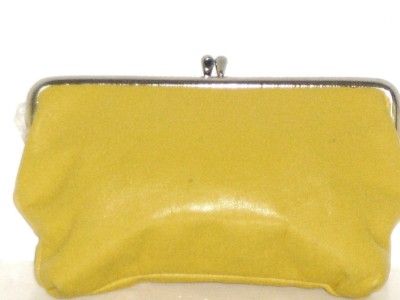 AMITY Vintage 1950s Canary Yellow Leather Kisslock Framed Clutch 