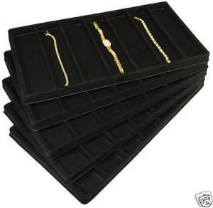 Black Flocked Display Case & Tray Inserts   U Pick em  