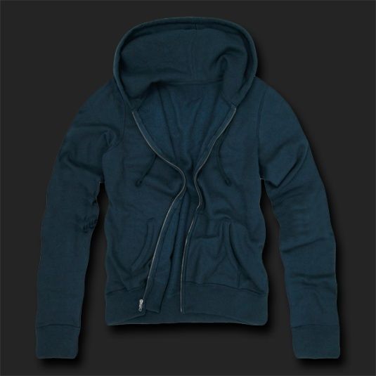 New Mens Navy Blue Basic Plain Zip Up Hoody Hoodie Hooded Sweatshirt M 