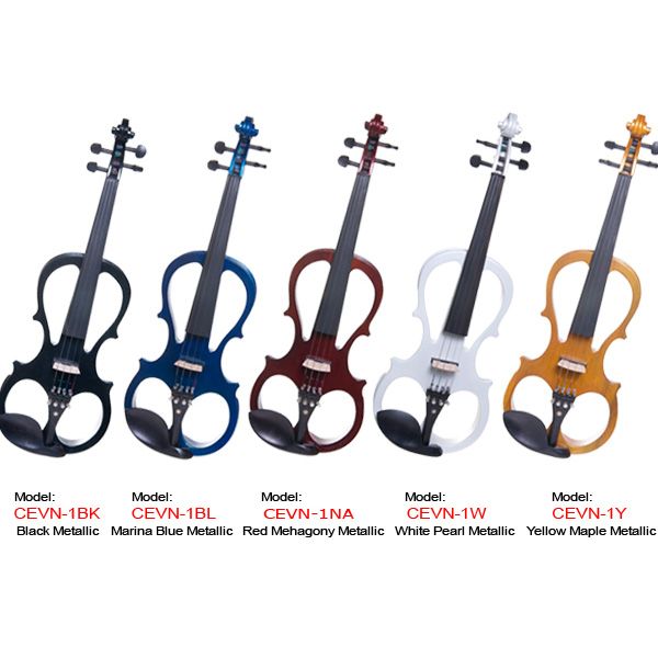 NEW SOLIDWOOD ELECTRIC SILENT STYLE 1 VIOLIN~5 COLORS  