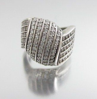 DESIGNER Sterling Silver Cubic Zirconium Band Ring  