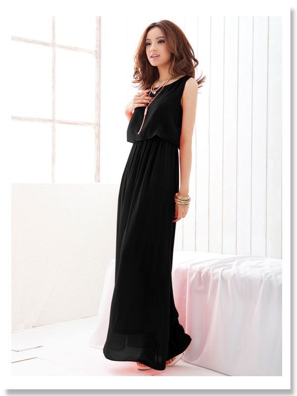 Bohemian Sleeveless Fake Two Pieces Chiffon Dress Beach Dress  