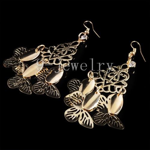 Cute Golden Butterfly Dangle Earrings TS0734  