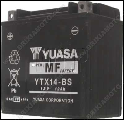 YUASA BATTERIA YTX14 BS Aprilia Shiver SUZUKI GSX SV  