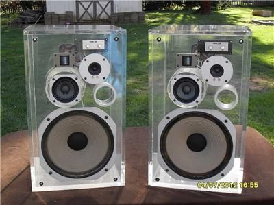 CLEAR PIONEER HPM 100 SPEAKERS ACRYLIC SOO RARE 200 WATT VERSION 