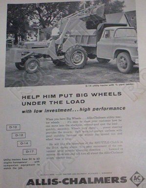 1960 Allis Chalmers Tractor AD D14 with loader  