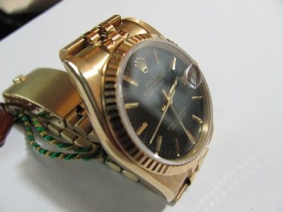   NEW ROLEX 68278 MIDSIZE 18KT Y.G. WRISTWATCH  JUBILEE BAND  