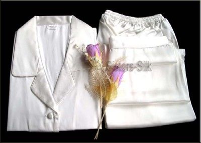 19M/M Pure Silk pajamas Set/Sleepwear ~XL/XXL●#AS1003  