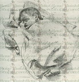 WB Yeats Drawing by John Yeats   Irish Photo Picture  