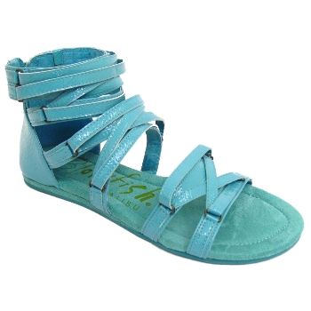 WOMENS BLOWFISH TURQUOISE GLADIATOR SANDALS SIZE 3 8  