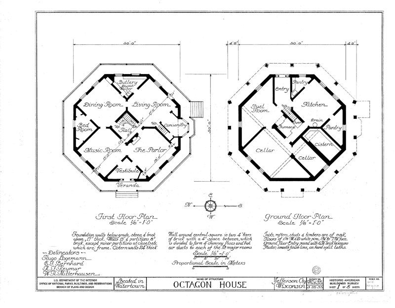   Victorian Octagonal Country House Plans blueprints, wraparound porches