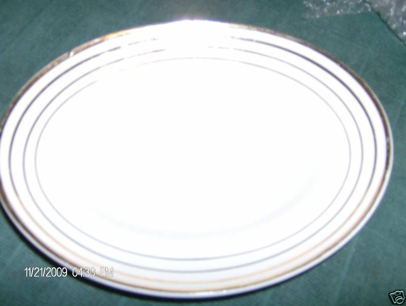 Salem China Oval Vegetable Bowl Etude 23K gold trim VGC  