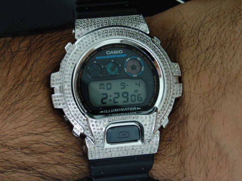 CUSTOM G SHOCK G SHOCK MENS DIAMOND WATCH 5.25 CT JOJO  