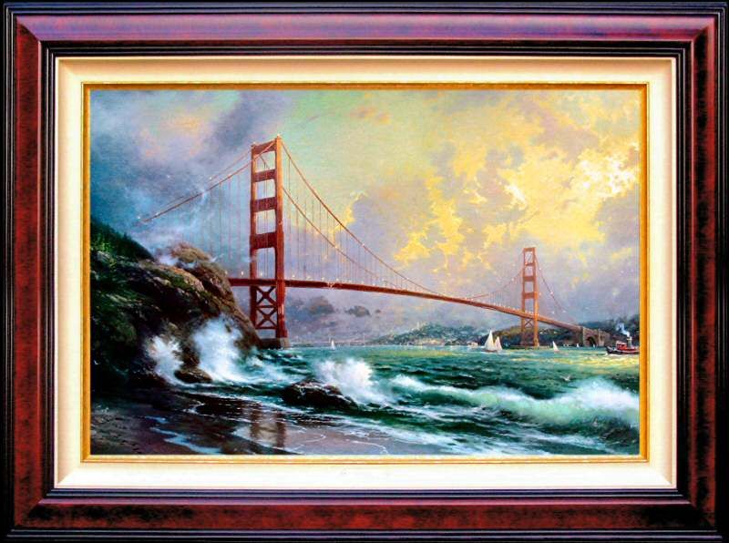 Golden Gate Bridge San Francisco 12x18 Framed Classic Thomas Kinkade 