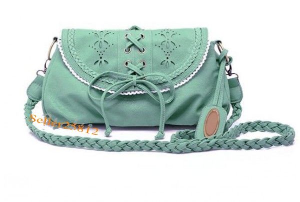 PU leather Korean style girl lady ladies women reticule handbag 