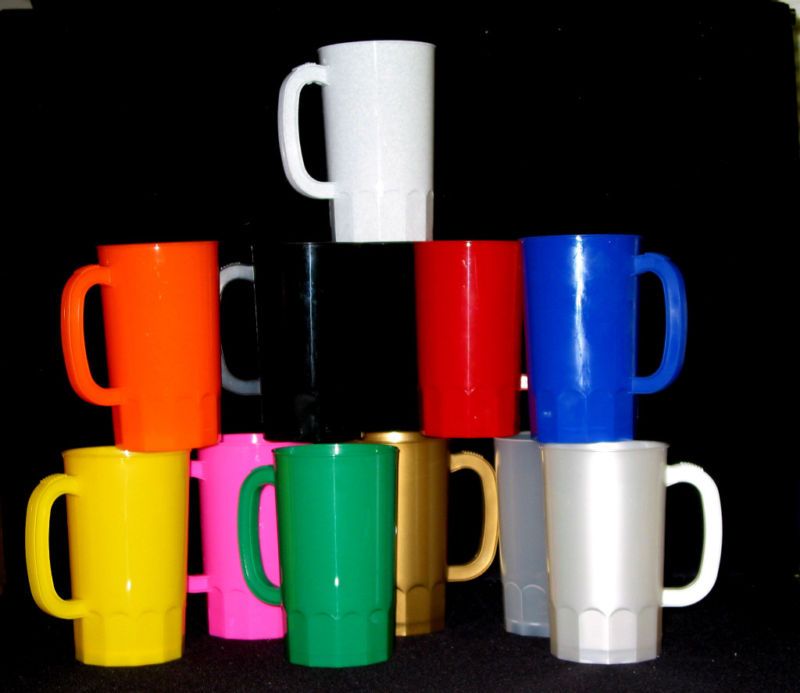 Large Plastic Beer Mugs 32 Ounce Big Mug Made USA  