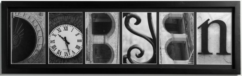 Custom Name Word Architectural Letter Picture Frame  