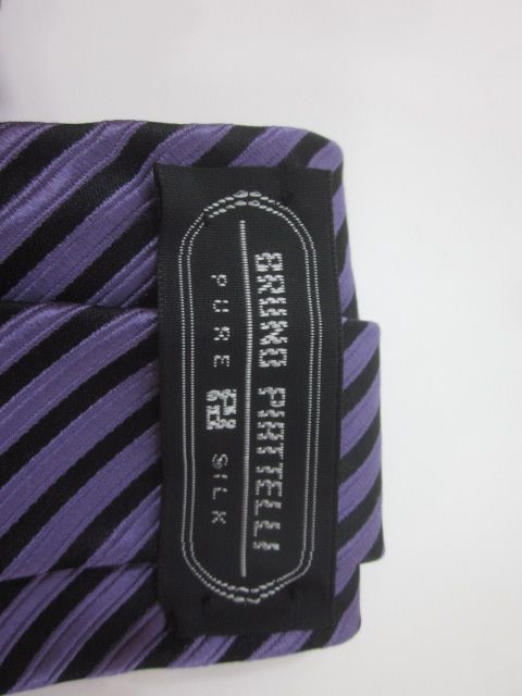 LOT 2 ENRO PLATINUM BRUNO PIATELLI Mens Silk Tie  