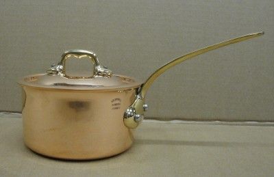 NEW Mauviel Copper Sauce Pan Pot w/ Lid .75 QT 3/4qt  