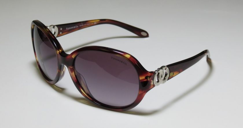 NEW TIFFANY & CO. 4028 TORTOISE/BURGUNDY/VIOLET OVERSIZED SUNGLASSES 