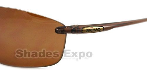 NEW REVO SUNGLASSES POLARIZED RE 4044 02 BROWN OVERHANG  