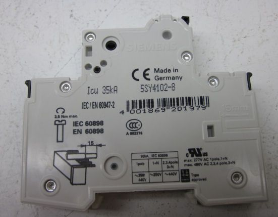 SIEMENS CIRCUIT BREAKER 2A 5SY4102 8  