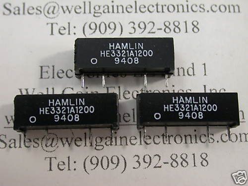 HAMLIN HE3321A1200 12V FORM A SPST REED RELAY SIP 4P  