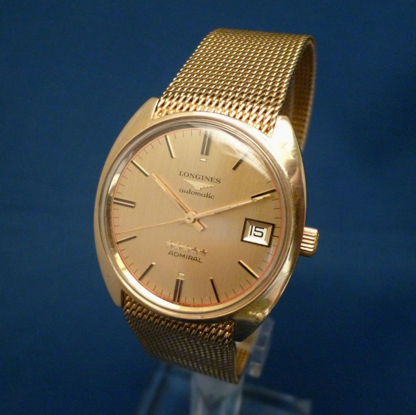   VINTAGE 9ct GOLD LONGINES ADMIRAL 5 STAR AUTOMATIC WRISTWATCH  