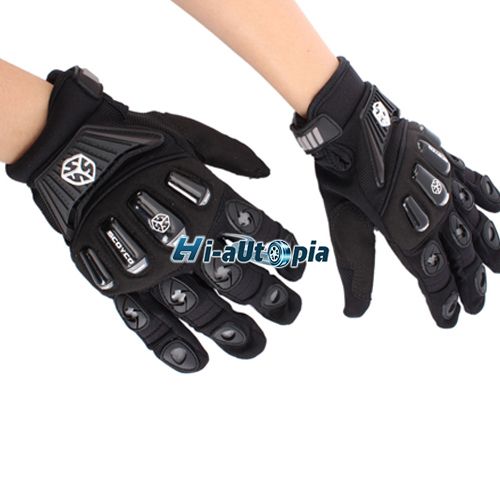 Motorcycle Riding Protective Gloves Black L MX 14 Fast  