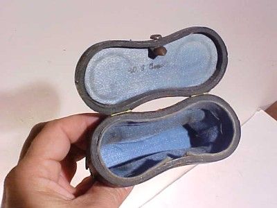 Antique Small Binoculars Opera & Leather Case Works NR  