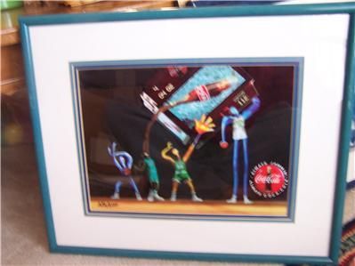 Coca Cola NBA Coke ART Set Cel AP2 OF 200 LTD Bottle  