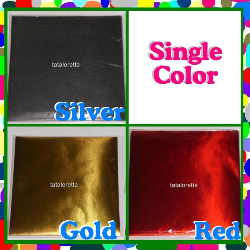 500 Origami Foil Paper Gold Silver Red Blue Green Multi  