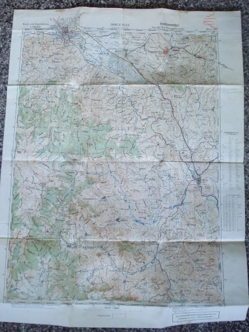 WWII ORIGINAL GERMAN WEHRMACHT MAP OF YUGOSLAVIA   RARE  