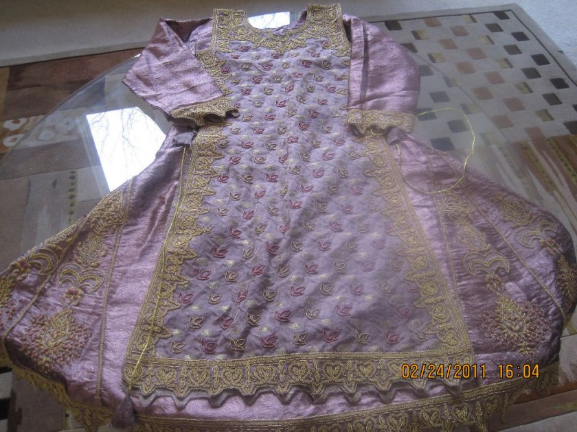 LILAC MAUVE WEDDING JAMAWAR LEHNGA GOWN SALWAR KAMEEZ M  