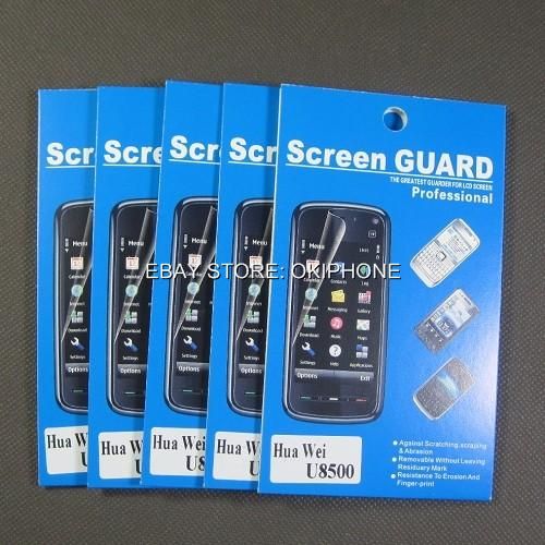 5pcs Wholesale CLEAR Screen Protector Guard For Huawei IDEOS U8500 