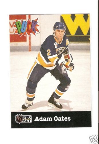 Adam Oates 1991 92 Pro Set PUCK Insert Card RARE  