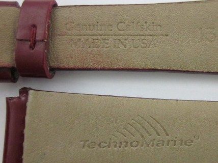 TECHNOMARINE Red Leather Watch Wrist Band  