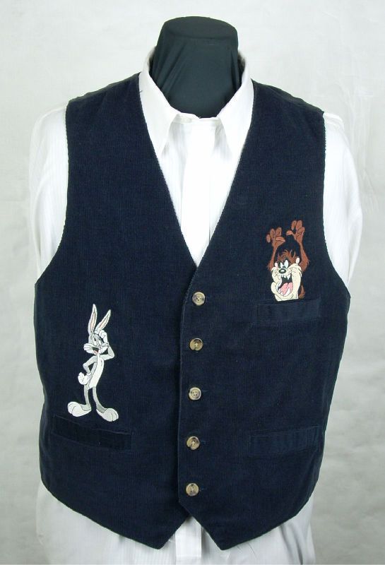 BUGS BUNNY & TAZMANIAN DEVIL Warner Bros Vest size XL  