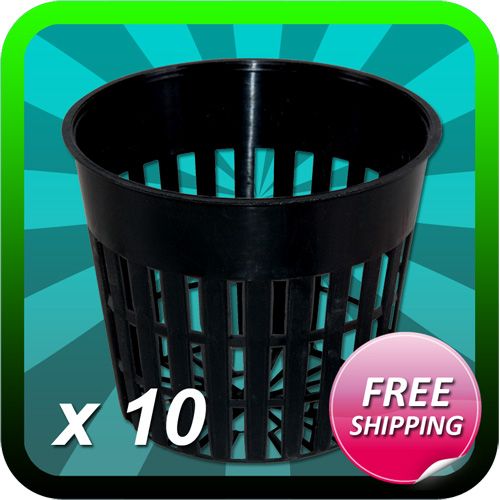 QTYx10) 3 Mesh Net Pot Net Cup Hydroponics Aeroponic  