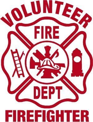 Firefighter Stickers  Volunteer Firefighter Maltese 6x6  