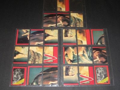 1984 FLEER   V VISITORS TV SERIES   TRADING STICKER CARD SET 