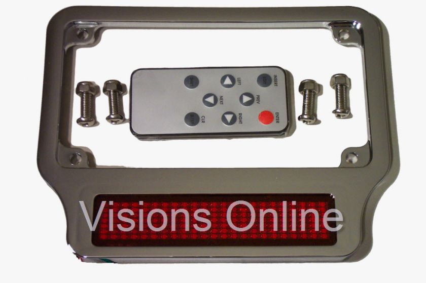 Scrolling messenger Motorcycle License plate Frame  