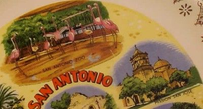 Vintage SAN ANTONIO TEXAS SOUVENIR PLATE Alamo San Jose  