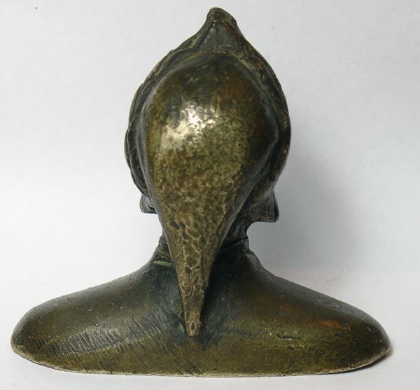   antique Italian poet DANTE ALIGHIERI small desk bronze paperweight