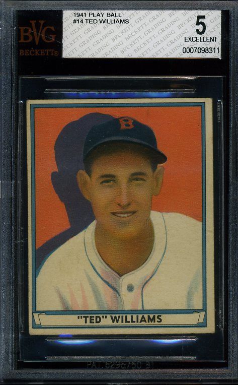 1941 PLAY BALL #14 TED WILLIAMS BGS/BVG 5 *3100  