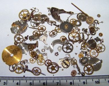 STEAMPUNK Watch Parts 85+ Lot 5g GEARS Altered Art