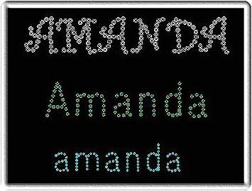 Rhinestone Personalize Name HotFix Dot Pattern AMANDA  