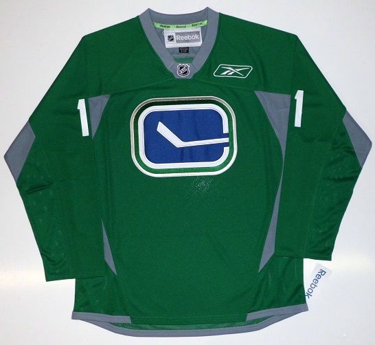 ROBERTO LUONGO VANCOUVER CANUCKS RBK PRACTICE JERSEY  