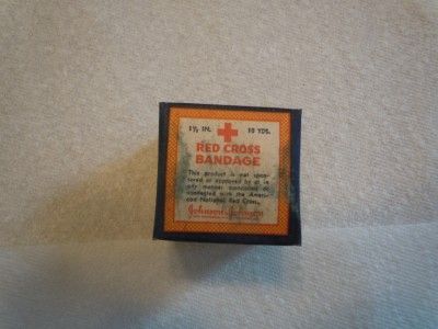 Vintage Antique Medical Supply CO First Aid Kit NIP Scissors Johnson 