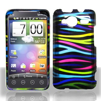 HTC Evo Shift 4G Rainbow Zebra Hard Phone Cover Case  